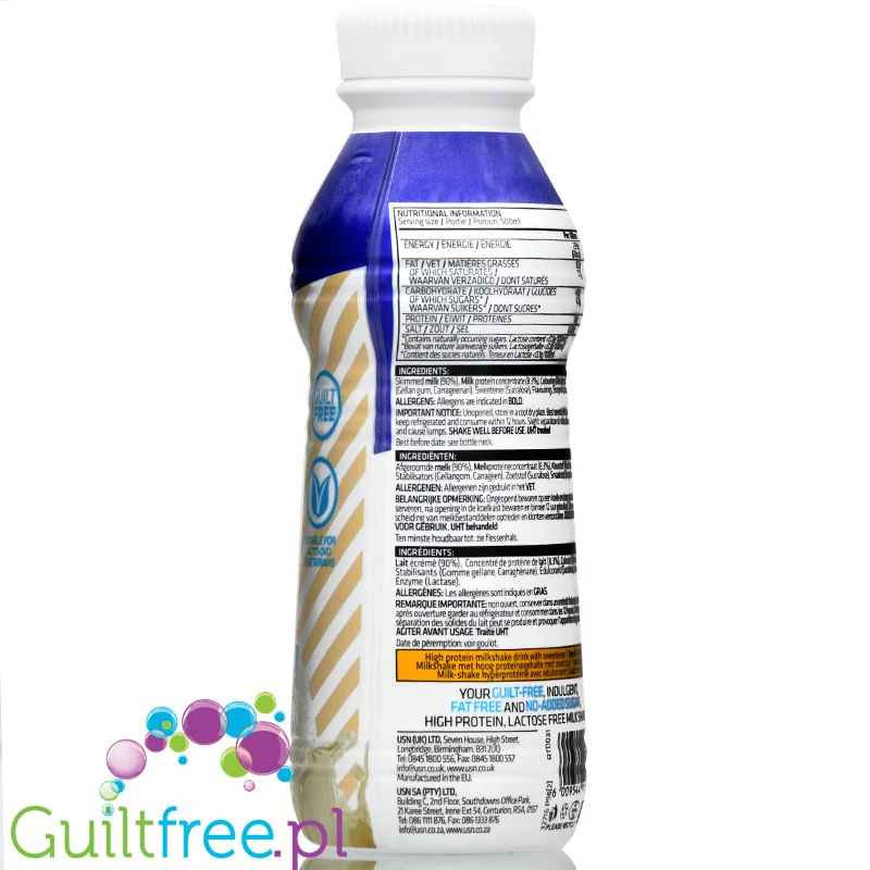 USN Trust 50 Vanilla - 50g białka, bezlaktozowy szejk proteinowy bez cukru - Image 3