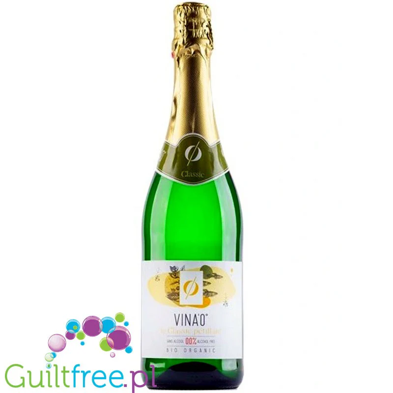 Vina'0° le Classic Pétillant - organiczne białe półwytrawne bezalkoholowe wino musujące 21kcal