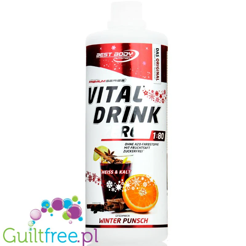 Vital Drink Winter Punch 1L - koncentrat bez cukru z witaminami, Grzeniec