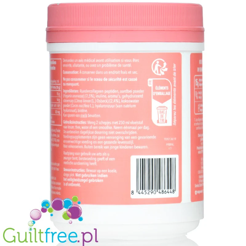 Vital Proteins Beauty Collagen Fraise & Citron -  kolagen z kwasem hialuronowym, bez cukru o smaku truskawkowo - cytrynowym - Image 3
