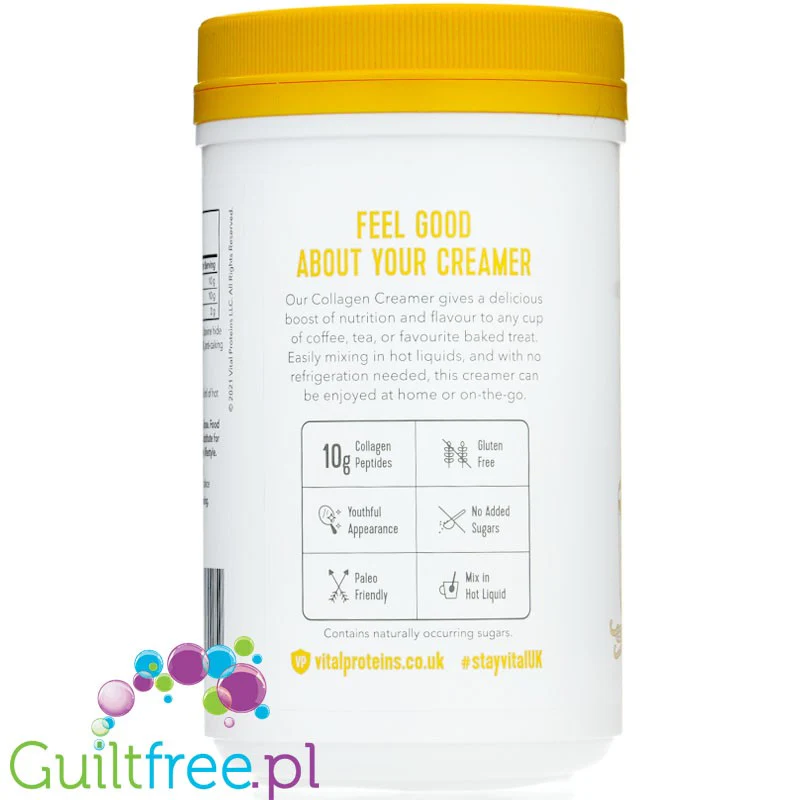 Vital Proteins Collagen Creamer, Vanilla - keto zabielacz kolagenowy z MCT, bez cukru i słodzików - Image 2