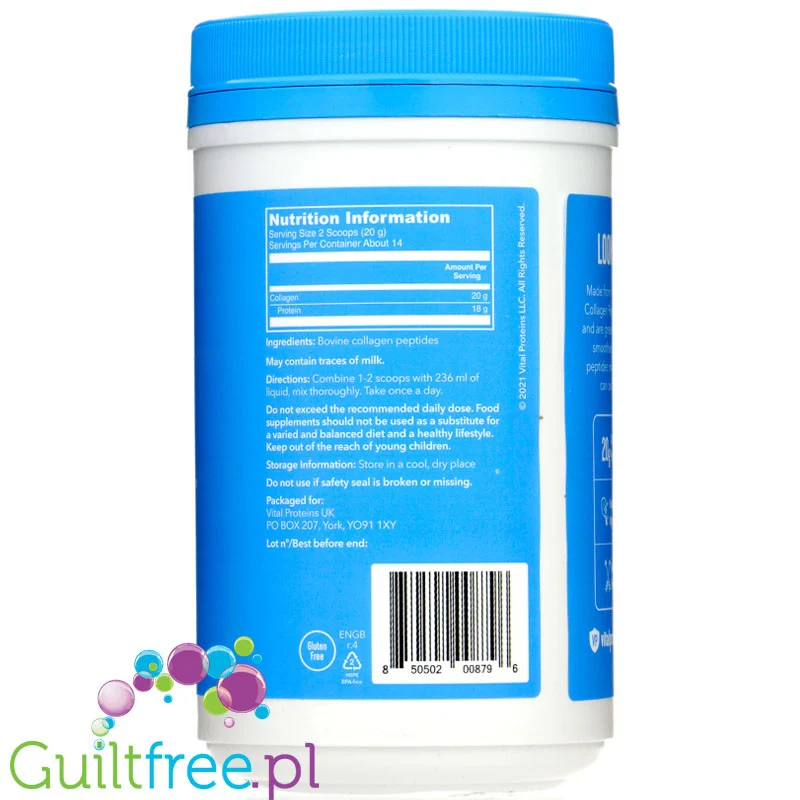 Vital Proteins Collagen Peptides, Unflavoured 284g - peptydy kolagenowe 100% bez cukru, słodzików i aromatów - Image 3