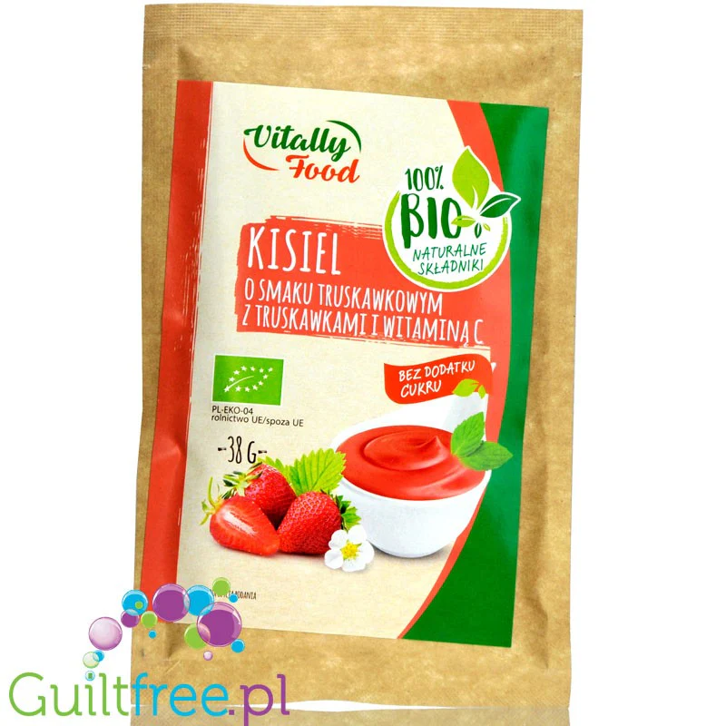 Vitally Food BIO Truskawka, kisiel bez dodatku cukru i słodzików z witaminą C