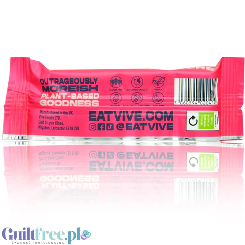 Vive Better Brownie Cherry Bakewell - bezglutenowy wegański baton białkowy, Wiśnia, Migdały & Ciemna Czekolada - Image 2