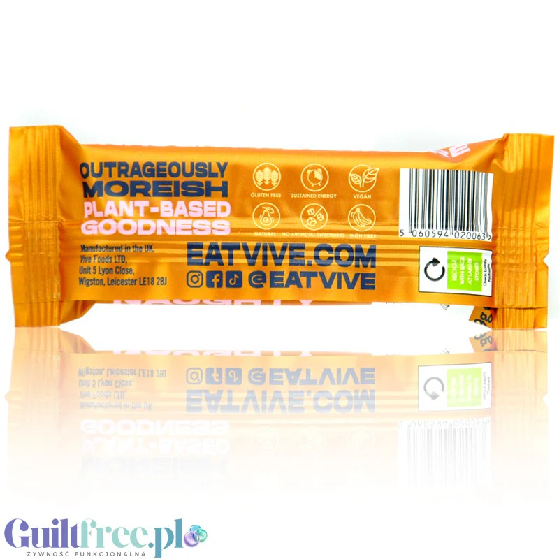 Vive Natural Protein Bar Peanut Butter - bezglutenowy baton proteinowy bez słodzików, 10g białka, Masło Orzechowe - Image 2