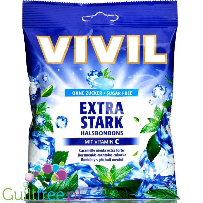 Vivil Extra Stark - extra mocne cukierki lodowe bez cukru z witaminą C