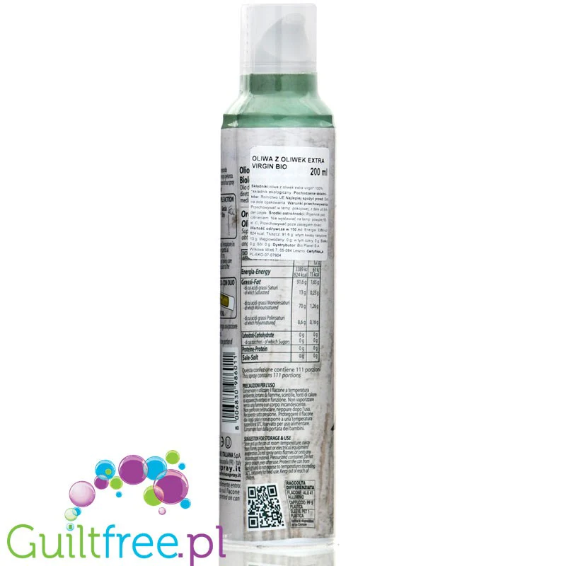 Vivo Spray Olio Extra Vergine di Oliva - organiczna oliwa z oliwek, w spray'u bez gazów wypychających - Image 2