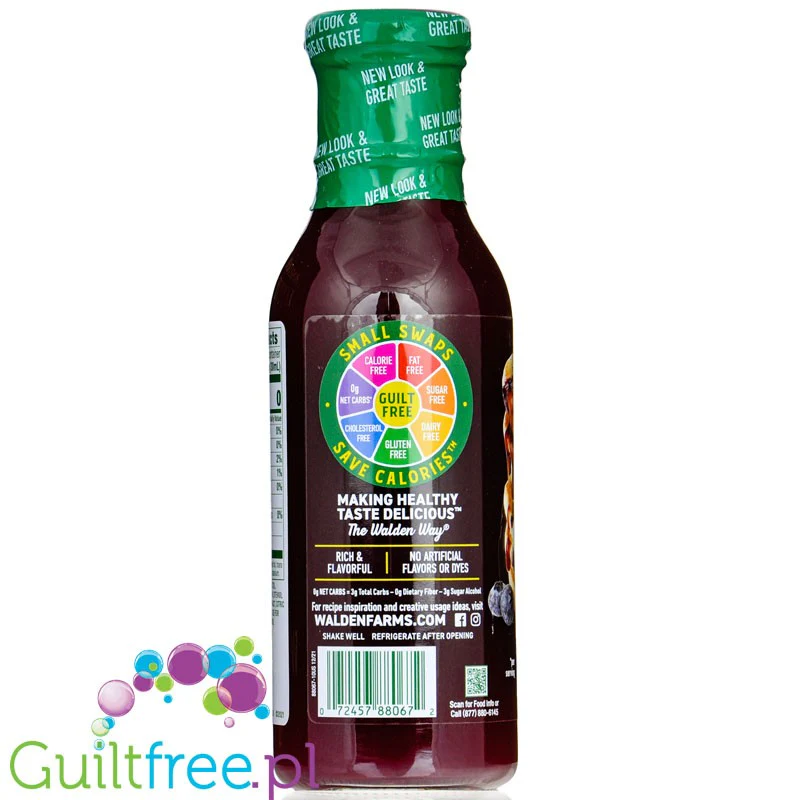 Walden Farms Blueberry Syrup USA - syrop 0kcal o smaku jagodowym bez sukralozy - Image 2