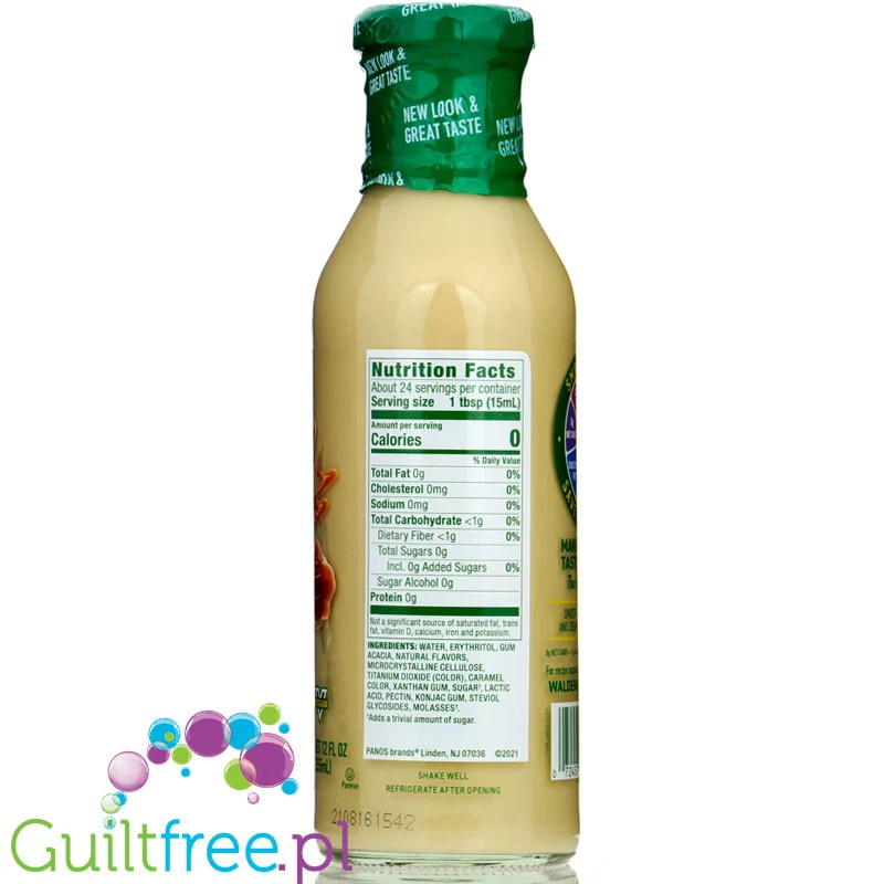 Walden Farms Coffee Creamer Caramel USA - 0kcal, a la karmelowa śmietanka, ze stewią i erytrolem - Image 3