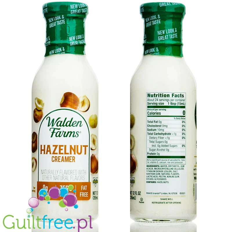 Walden Farms Coffee Creamer Hazelnut USA - zabielacz do kawy bez cukru, ze stewią i erytrolem