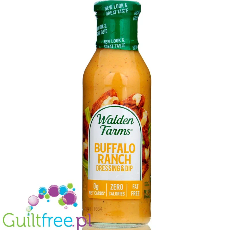 Walden Farms Dressing, Buffalo Ranch USA - 0kcal, pikantny sos do skrzydełek z kurczaka ze stewią - Image 4