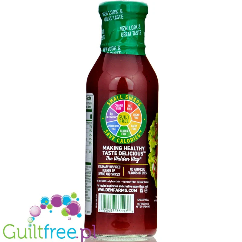 Walden Farms Dressing, Raspberry Vinaigrette USA - 0kcal, dressing malinowy winegret ze stewią - Image 2