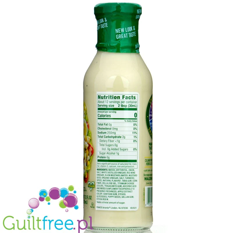 Walden Farms Dressing, Sweet Onion USA - 0kcal słodki dressing cebulowy zero kalorii ze stewią - Image 3