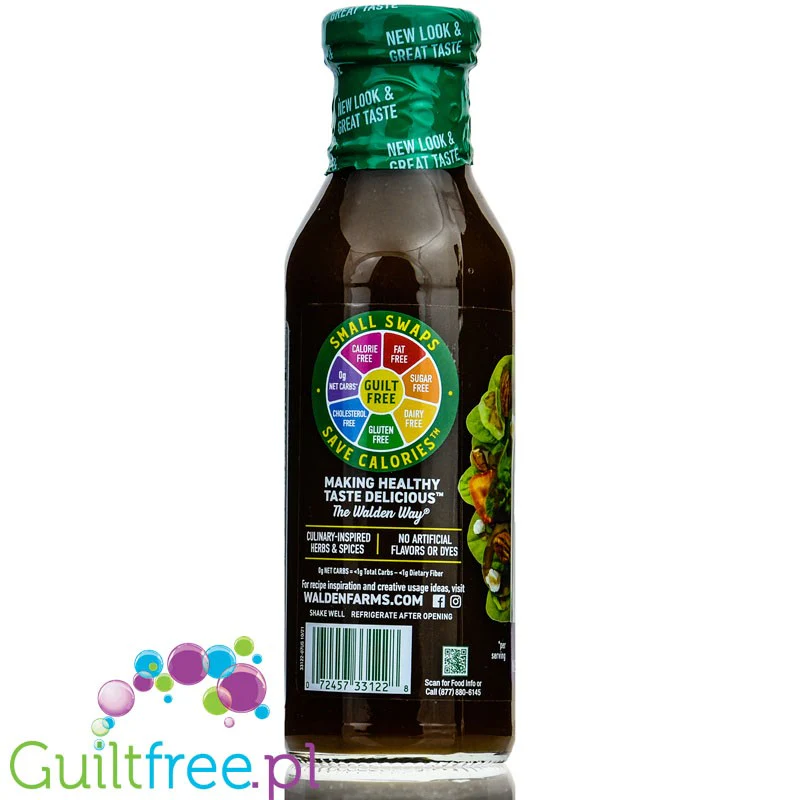 Walden Farms Honey Balsamic Vinegar Dressing USA - sos sałatkowy zero kcal ze stewią - Image 2