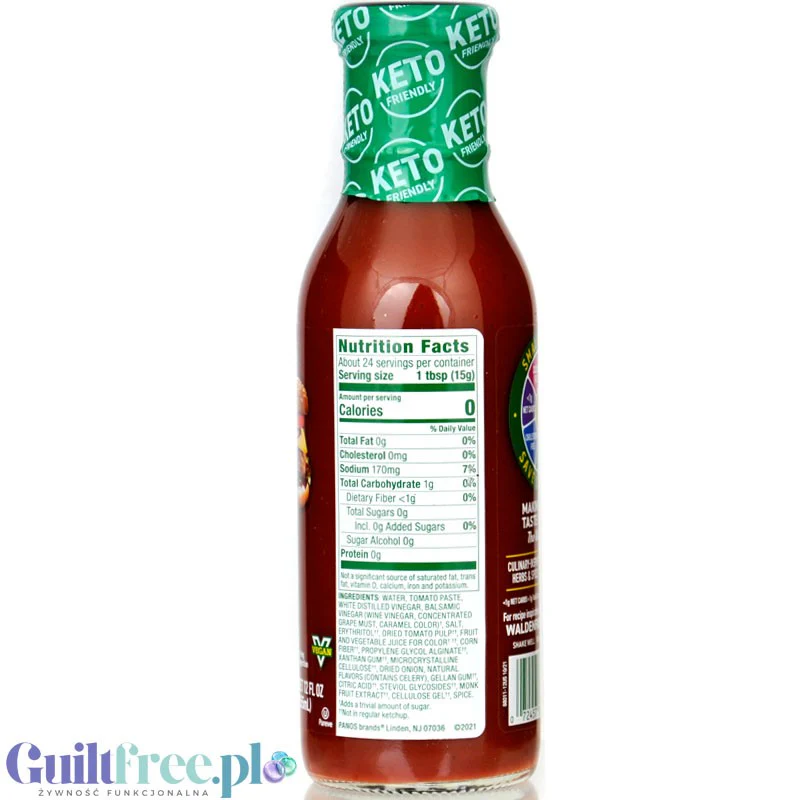 Walden Farms Ketchup - kanapkowy sos pomidorowy bez cukru i kalorii, wersja USA bez sukralozy - Image 3