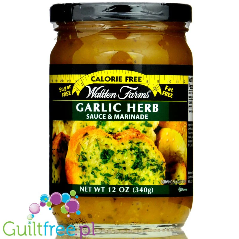 Walden Farms Pasta Sauce, Garlic & Herb USA - 0kcal, sos sos czosnkowo-ziołowy bez sukralozy - Image 2