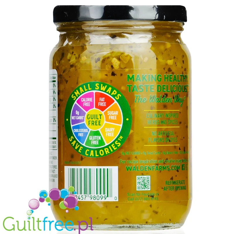 Walden Farms Pasta Sauce, Garlic & Herb USA - 0kcal, sos sos czosnkowo-ziołowy bez sukralozy - Image 5