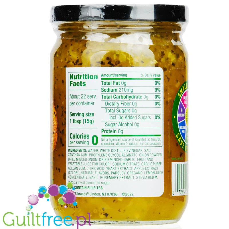 Walden Farms Pasta Sauce, Garlic & Herb USA - 0kcal, sos sos czosnkowo-ziołowy bez sukralozy - Image 6