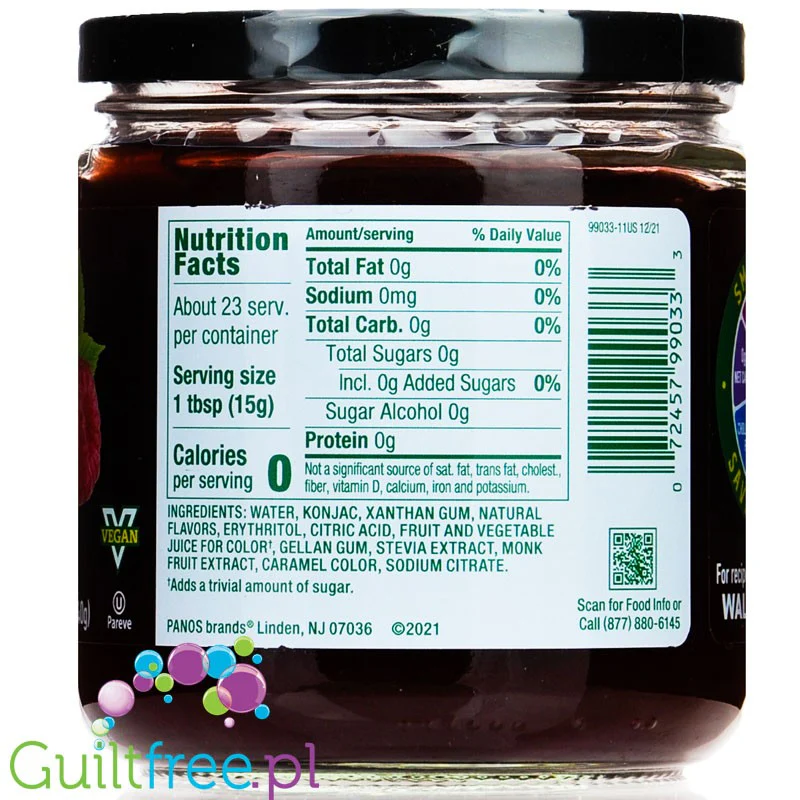 Walden Farms Raspberry Spread USA - dżem malinowy bez cukru i kcal ze stewią - Image 2