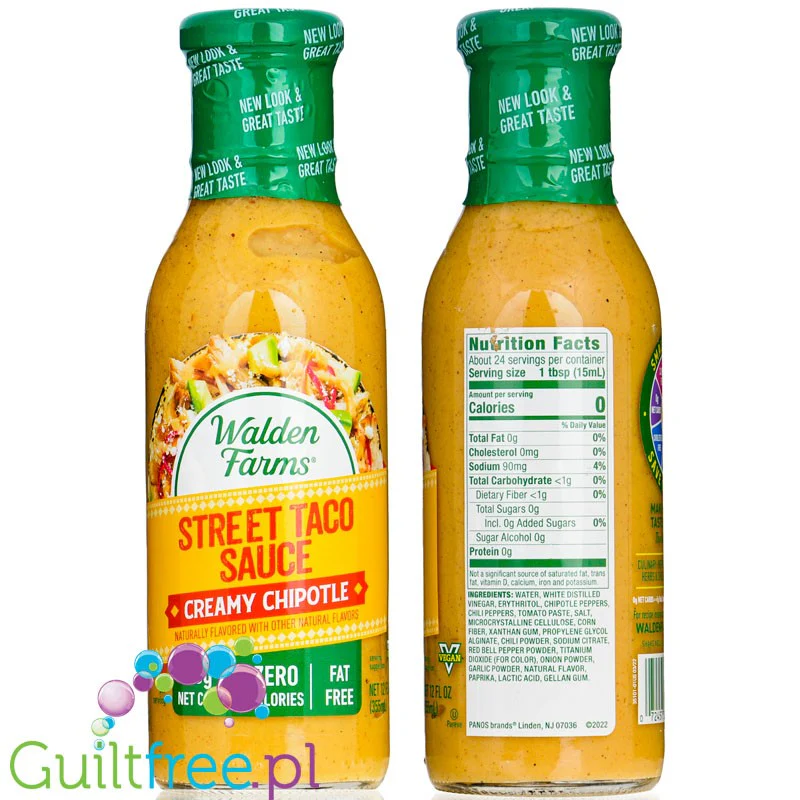 Walden Farms Street Taco Sauce Creamy Chipotle USA - pikantny dressing sałatkowy 0kcal z erytrolem