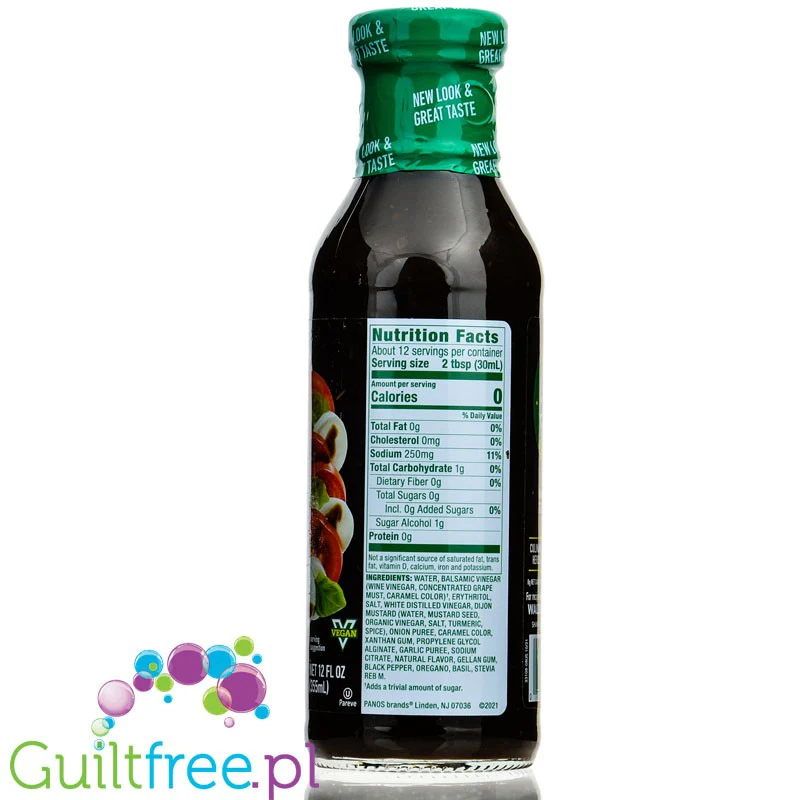 Walden Farms Balsamic Vinaigrette Dressing USA - sos sałatkowy zero kcal ze stewią - Image 2