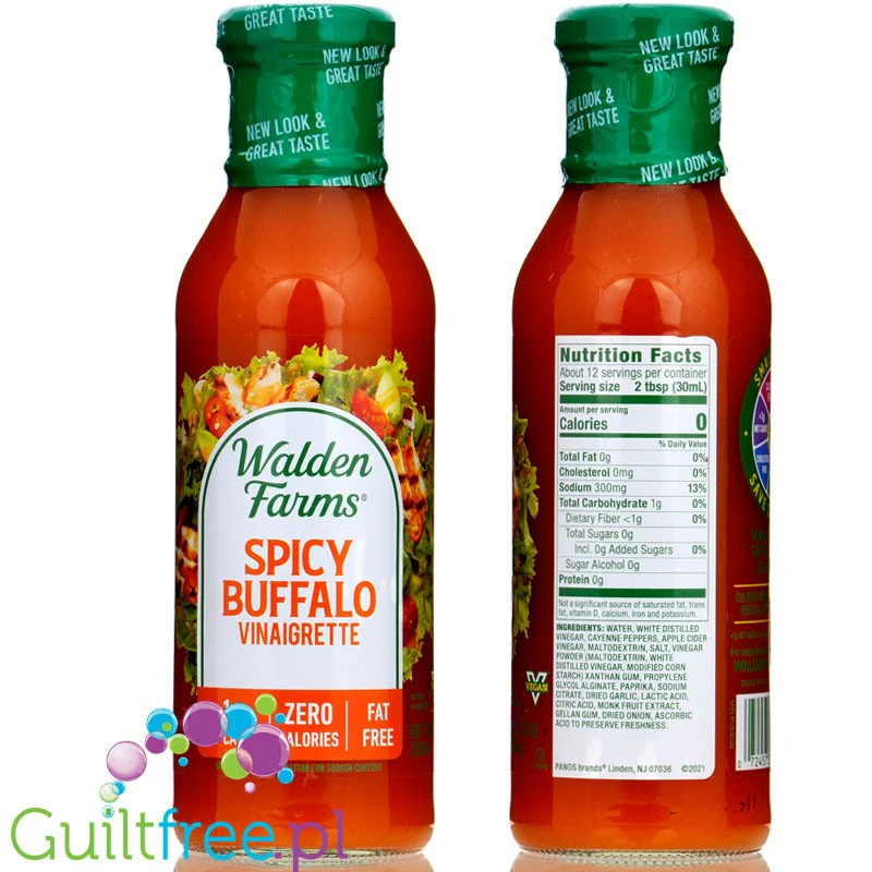 Walden Farms Vinaigrette, Spicy Buffalo USA - 0kcal pikantny dressing Cayenne & Winegret zero bez sukralozy