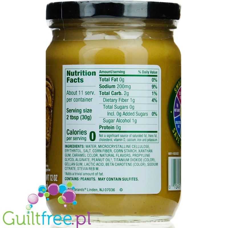 Walden Farms Whipped Peanut Butter USA - krem orzechowy zero ze stewią - Image 2