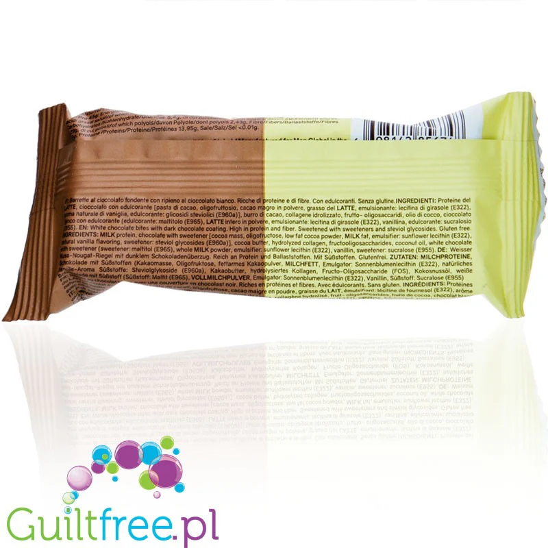 Wana Creamy Twins Protein Dark Chocolate & White Chocolate - bezglutenowe kostki pralinowe z kremem proteinowym - Image 3