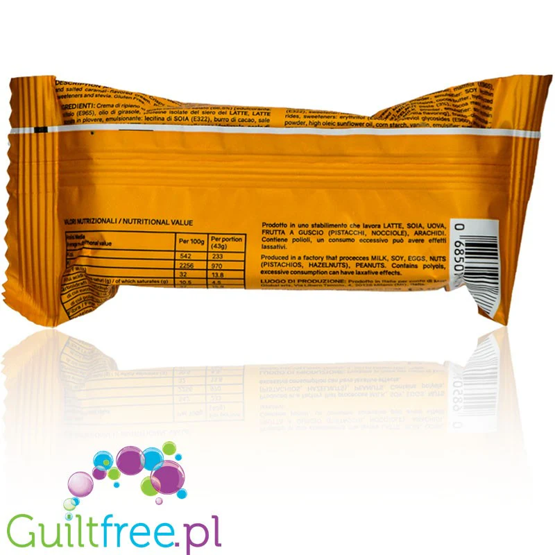 Wana WaffAnd'Cream Cocoa & Salty Caramel - bezglutenowy wafelek w czekoladzie z kremem proteinowym 14g białka - Image 3