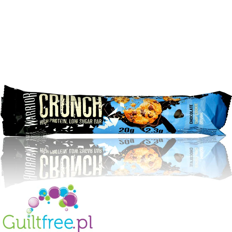 Warrior Crunch Choc Chip Cookie Dough - baton 20g białka, smak Kruche Ciastko & Czekolada