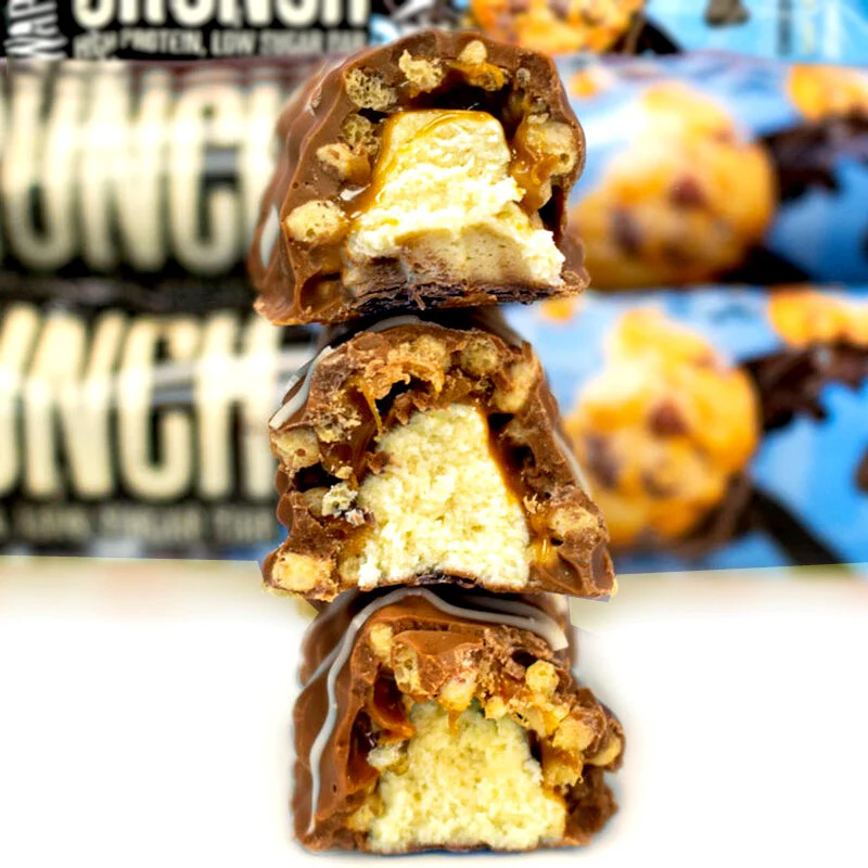 Warrior Crunch Choc Chip Cookie Dough - baton 20g białka, smak Kruche Ciastko & Czekolada - Image 3