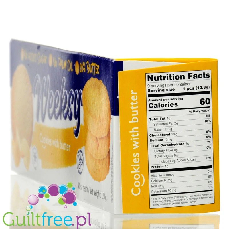 Weeksy Butter Cookies - ciasteczka maślane bez dodatku cukru i oleju palmowego - Image 3