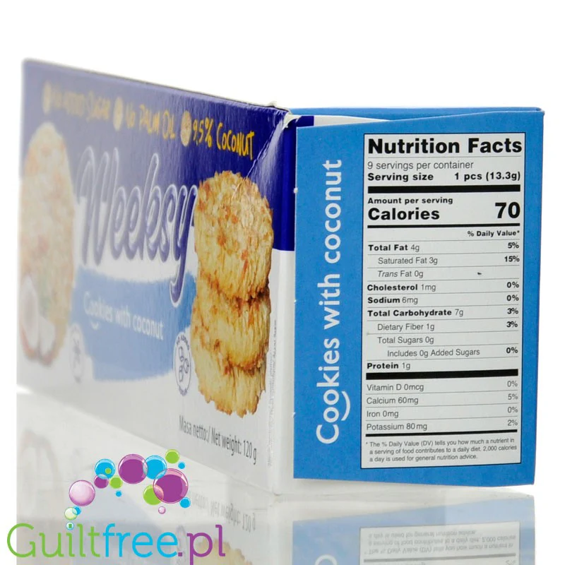 Weeksy Coconut Cookies - kruche ciasteczka z kokosem bez dodatku cukru i oleju palmowego - Image 2
