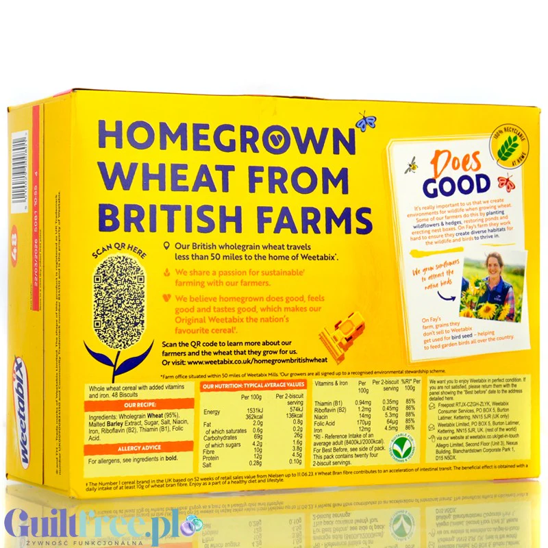 Weetabix Family Pack 48 sztuk - prasowane pełnoziarniste płatki śniadaniowe w brykietach z żelazem i witaminami - Image 3