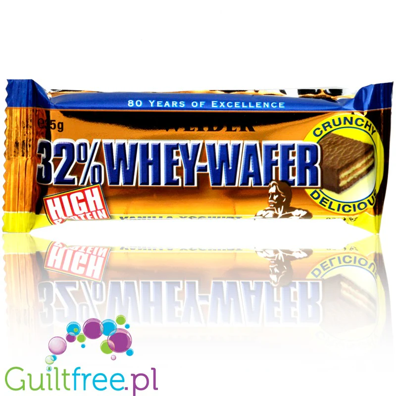 Weider 32% Whey-Wafer, Vanilla Yoghurt - wafelek proteinowy z kremem waniliowo-jogurtowym 32% białka - Image 2