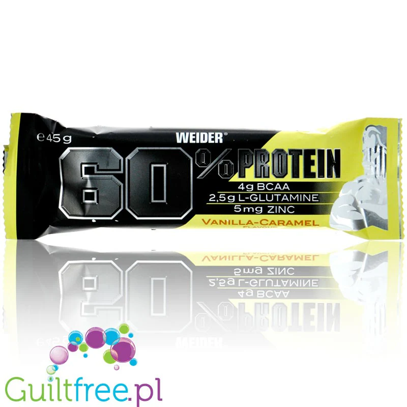 Weider 60% Protein Bar Vanilla Caramel - baton proteinowy 27g białka & 167kcal
