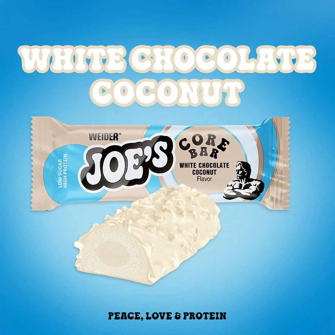 Weider Joe's Core Bar White Chocolate Coconut - baton proteinowy 176 kcal, Biała Czekolada & Kokos - Image 3
