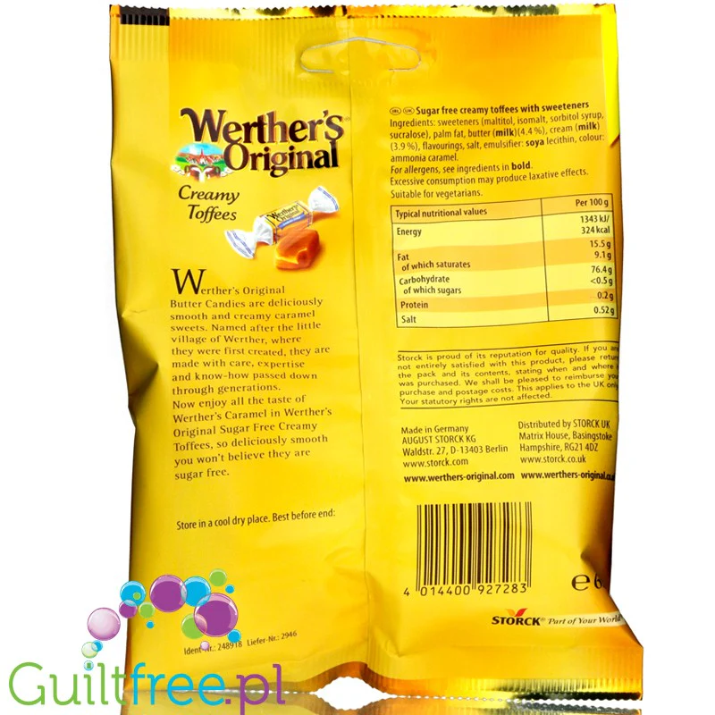 Werthers Original Creamy Toffee 65g - miękkie cukierki toffee bez cukru, UE - Image 2