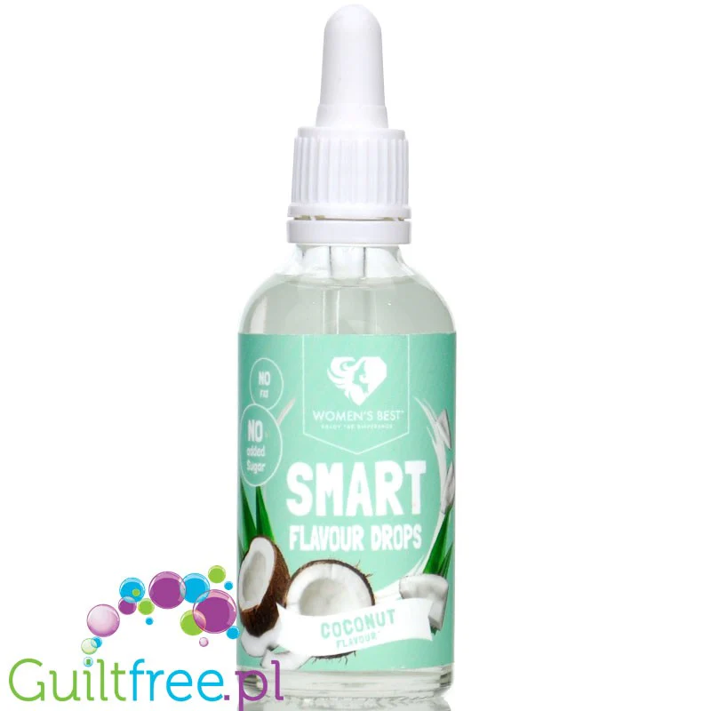 Women's Best Flavor Drops Coconut - słodzone krople aromatyzujące, Kokos