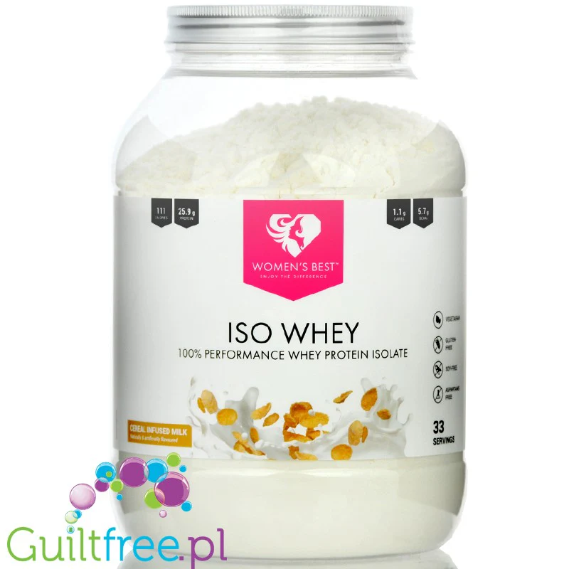 Women's Best Iso Whey Cereal Infused Milk - odżywka WPI dla kobiet, 25g białka & 108kcal
