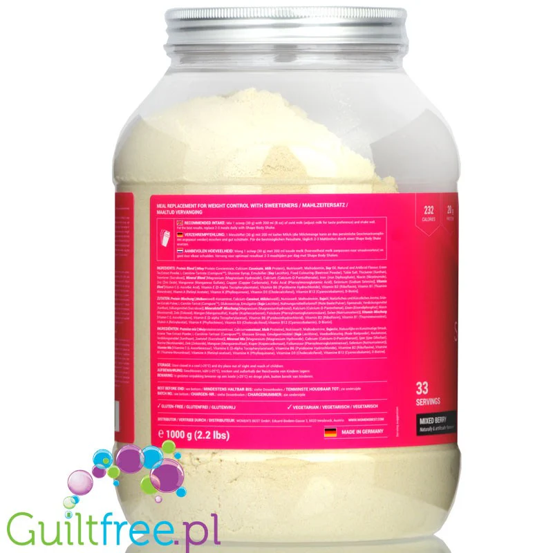 Women's Best Shape Body Shake Mixed Berry - koktajl do kontroli masy ciała z Carnipure®, Nutriose® i zieloną herbatą - Image 3