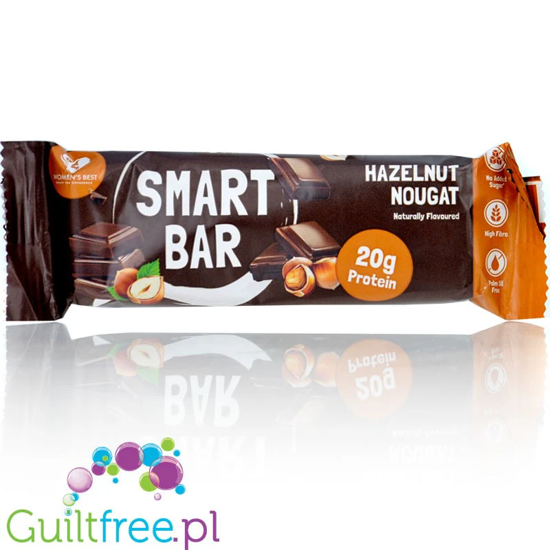 Women's Best Smart Bar Hazelnut Nougat - baton proteinowy 20g białka z naturalnymi aromatami - Image 3