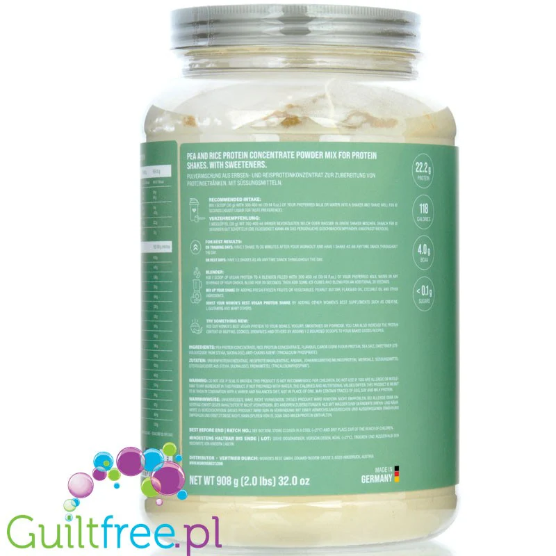 Women's Best Vegan Protein Vanilla - wegańska odżywka białkowa dla kobiet bez soi i glutenu - Image 4