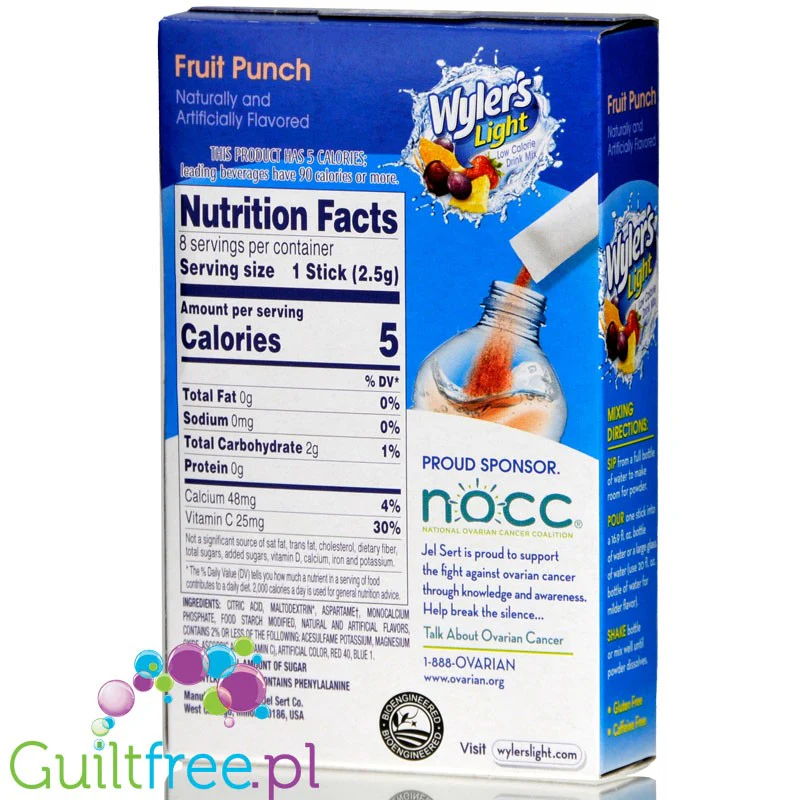 Wyler's Singles to Go Fruit Punch - saszetki smakowe do wody bez cukru i kcal, smak Multiowoc - Image 2