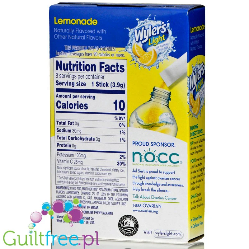 Wyler's Singles to Go Lemonade - saszetki smakowe do wody bez cukru i kcal, smak Lemoniada Cytrynowa - Image 2