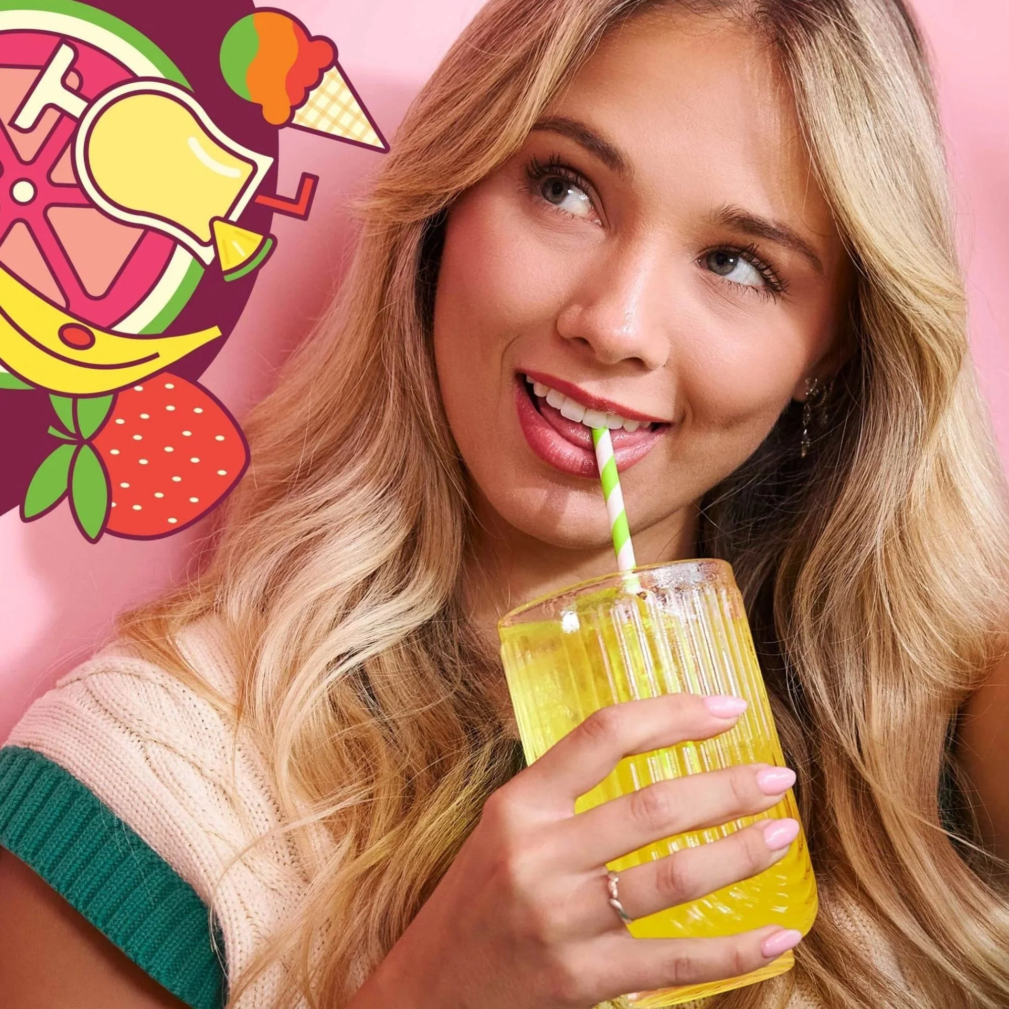 Wyler's Singles To Go 30' Pina Colada, Rainbow Sherbet, Strawberry Banana, Guava - saszetki smakowe do wody bez cukru i kcal - Image 4