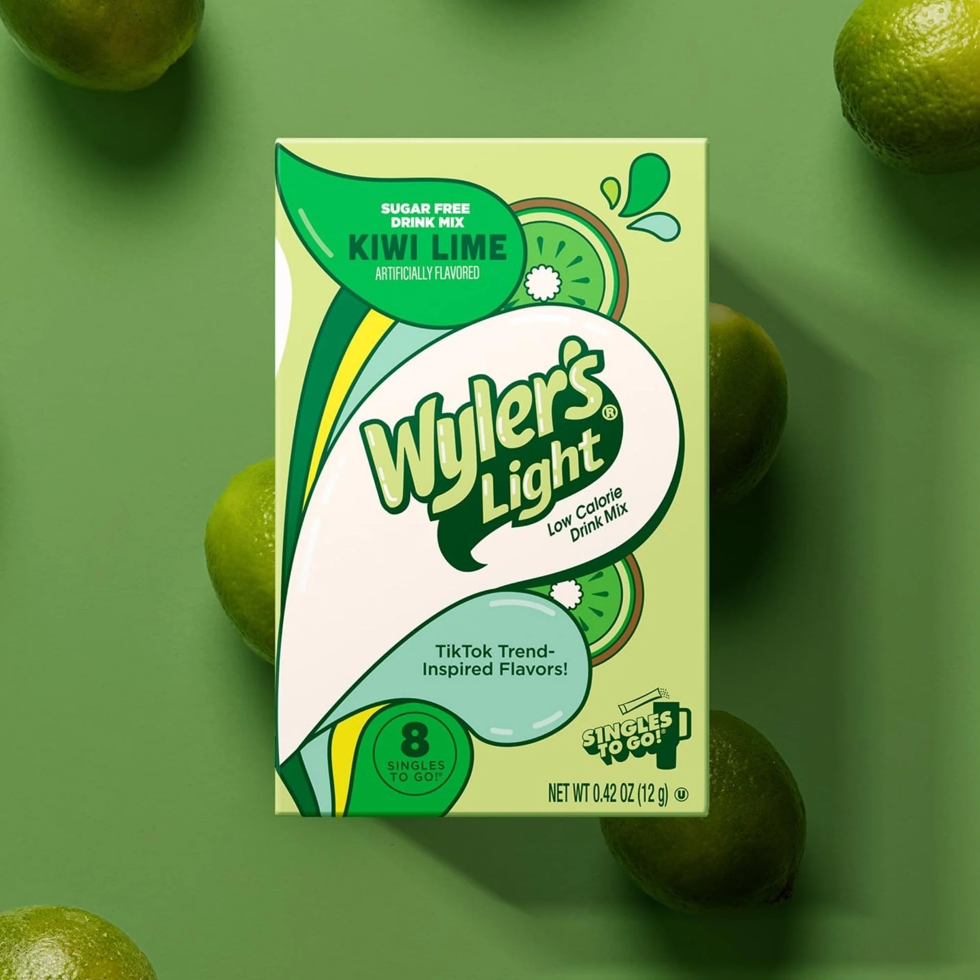 Wyler's Singles To Go Kiwi Lime - saszetki smakowe do wody bez cukru i kcal, smak Kiwi i Limonka - Image 4