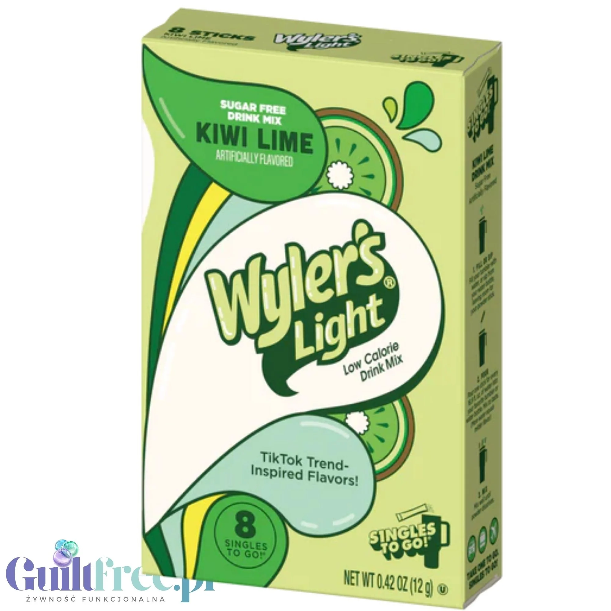 Wyler's Singles To Go Kiwi Lime - saszetki smakowe do wody bez cukru i kcal, smak Kiwi i Limonka - Image 7