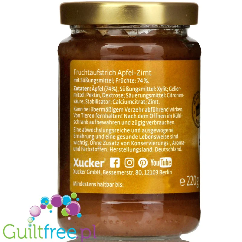 Xucker Fruit - dżem Jabłko & Cynamon bez cukru z ksylitolem - Image 2