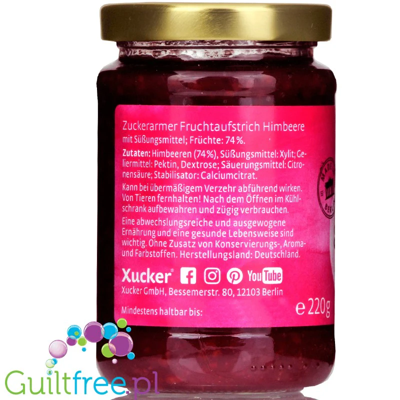 Xucker Fruit - dżem malinowy bez cukru z ksylitolem - Image 2